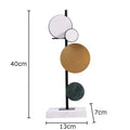 DecorBites™ Circular Marble Sculpture on Base for Desk Decoration & Room Aesthetics