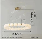 Nordic Magic Bean Round Gold Pendant Light