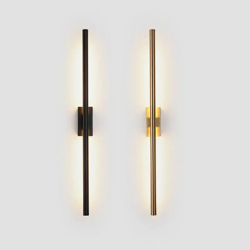 DecorBites™ Brass Gold LED Sconce Wall Light - Modern Nordic Design