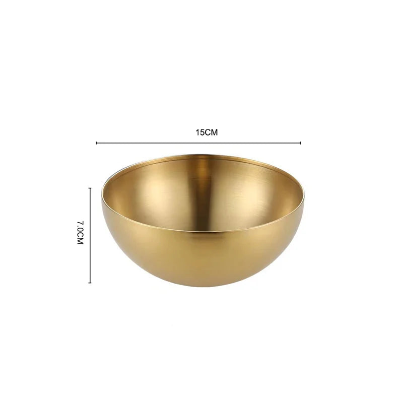DecorBites™ Stainless Steel Mixing Bowls Set for Soup Salad Noodle Ramen Rice