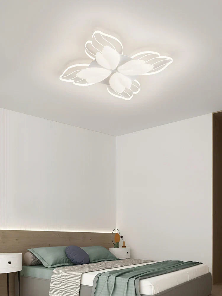 ثريا زهور LED من DecorBites™ مصباح سقف أبيض لديكور غرفة النوم وغرفة المعيشة