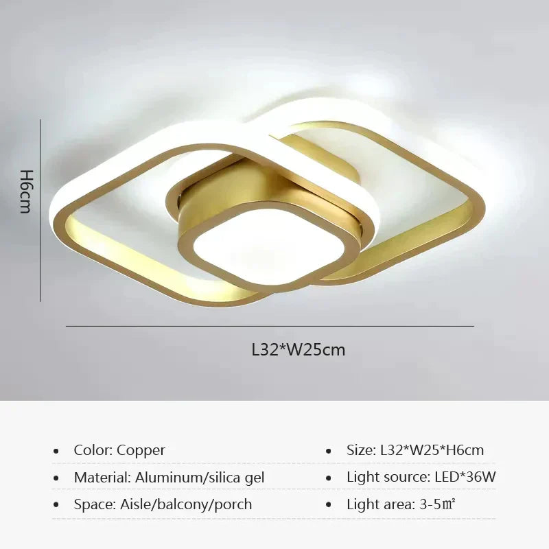 ثريا سقف LED DecorBites™ مصباح غرفة نوم حديث ديكور داخلي إضاءة مثبتة على السطح