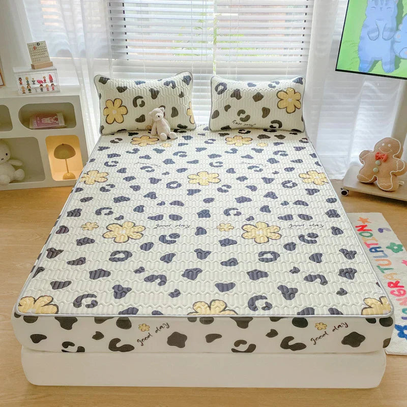 غطاء مرتبة ووسادة لاتكس مبرد من DecorBites™ - وسادة سرير صيفية للتبريد