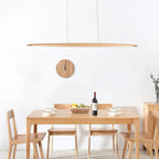 Modern White Wood Linear Pendant Light