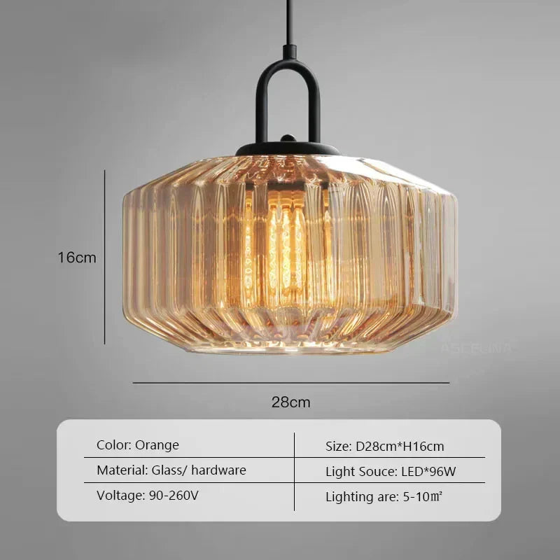 DecorBites™ Glass LED Pendant Chandelier Colorful Kitchen Island Light Fixture
