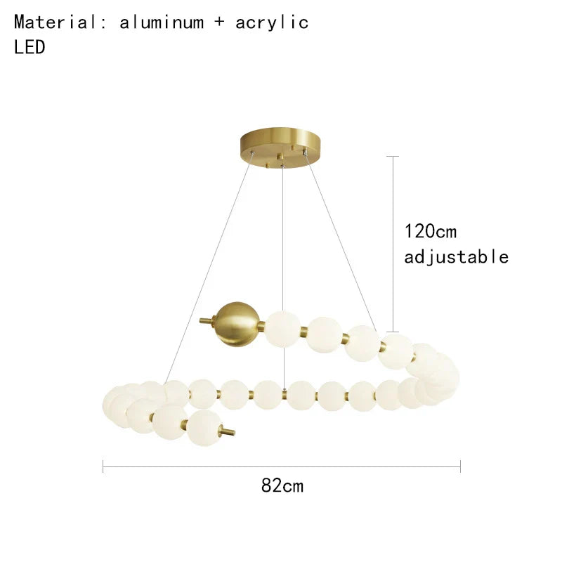DecorBites™ Acrylic LED Chandelier: Modern Living Room Pendant Lamp
