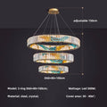DecorBites™ Circle Steel LED Pendant Chandelier, Modern Dimmable Lighting for Living Room Home Decor