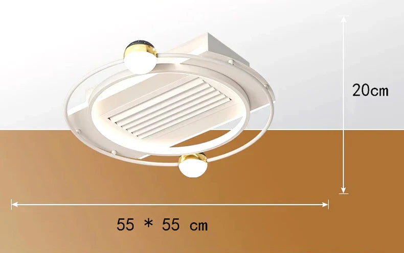 مروحة سقف غرفة نوم الأطفال DecorBites™ مع جهاز تحكم عن بعد وإضاءة LED عصرية