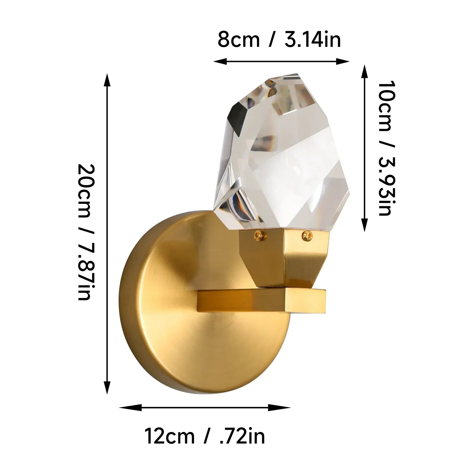 DecorBites™ Crystal LED Wall Sconce Fixture - Modern Luxury Copper Ceiling Light for Home Decor
