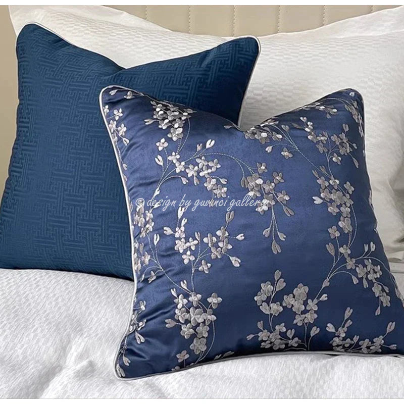 DecorBites™ Geometric Jacquard Cushion Cover 45x45cm - European Art Decor for Home