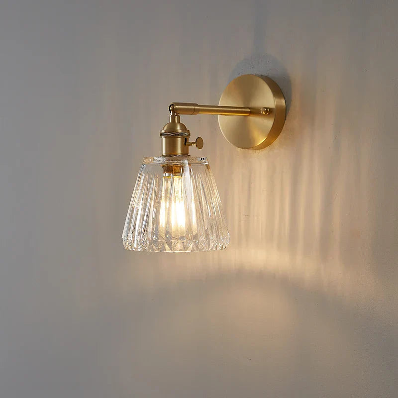DecorBites™ Clear Glass Copper Knob LED Wall Lights | Modern Nordic Design