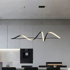 Modern Linear Acrylic Pendant Light in Gold or White