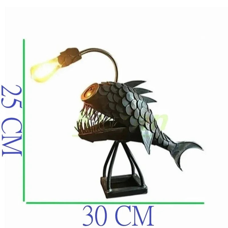 مصباح طاولة DecorBites™ Lantern Fish LED لغرفة النوم والدراسة وديكور غرفة المعيشة