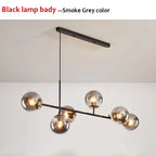 Nordic Long Bar Glass Globe Pendant Light