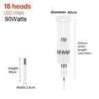 New Staircase Chandelier LED Modern Duplex Loft Spiral Long Chandelier Creative Villa Living Room Bedroom Hanging Crystal Light