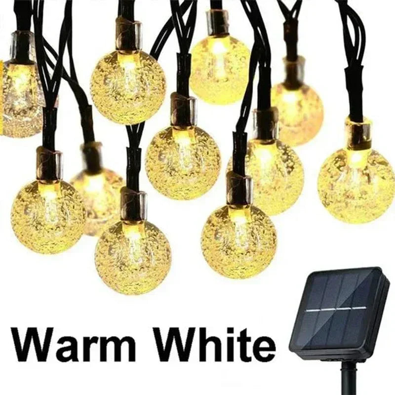 DecorBites™ Crystal Fairy Solar String Lights - 8 Modes Waterproof Outdoor Patio Decor