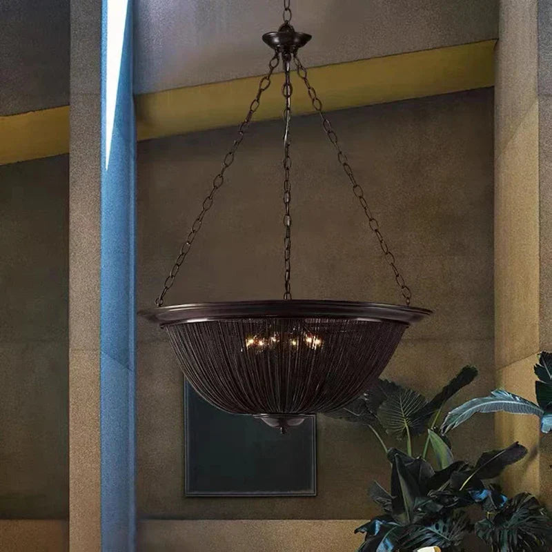 DecorBites™ Black Aluminum Chain Tassel Pendant Lights - Dimmable Classic Chandelier