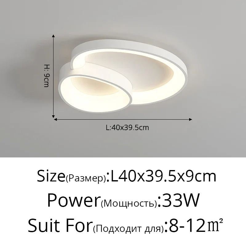 ثريات سقف LED من DecorBites™ مع جهاز تحكم عن بعد لغرفة المعيشة وغرفة النوم وغرفة الطعام