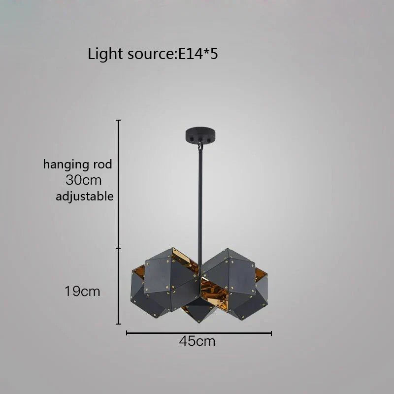 DecorBites™ Cube LED Pendant Light: Art Deco Hanging Lamp for All-Match Style