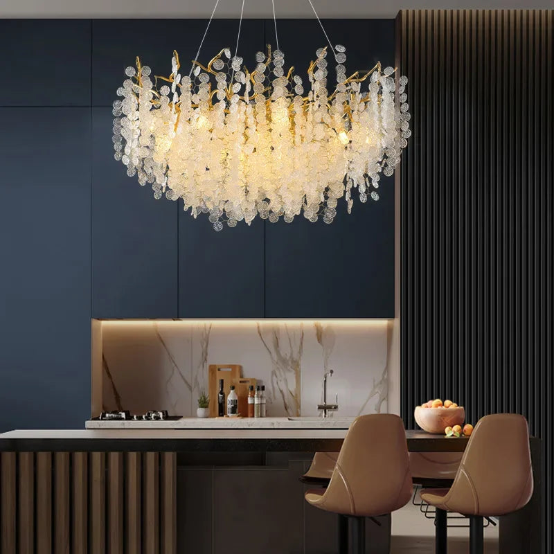 DecorBites™ Crystal Money Tree Chandelier - Modern LED Suspension Light for Luxury Living Areas