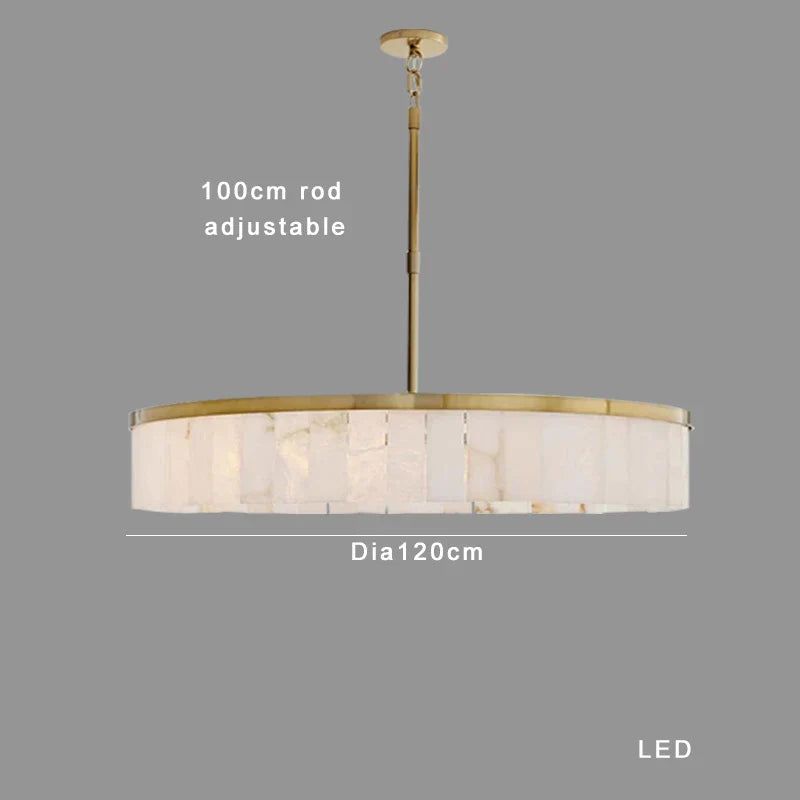 DecorBites™ Gold Marble Ceiling Pendant Light Round Elegant Luxury Hanging Lamp
