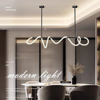 Modern Linear Brushed Stainless Pendant Light