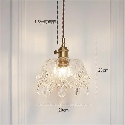 مصباح تعليق مودرن DecorBites™ LED زجاجي أخضر مع حامل نحاسي