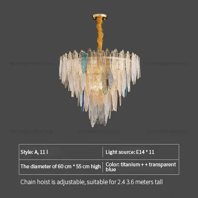 DecorBites™ Glass Chandelier Light for Living Room, Bedroom, Dining: Luxury Art Designer Lighting