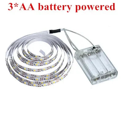 DecorBites™ 2835 DC LED Light Strip USB 5V Flexible 50CM - 5M White/Warm TV Background Night Light