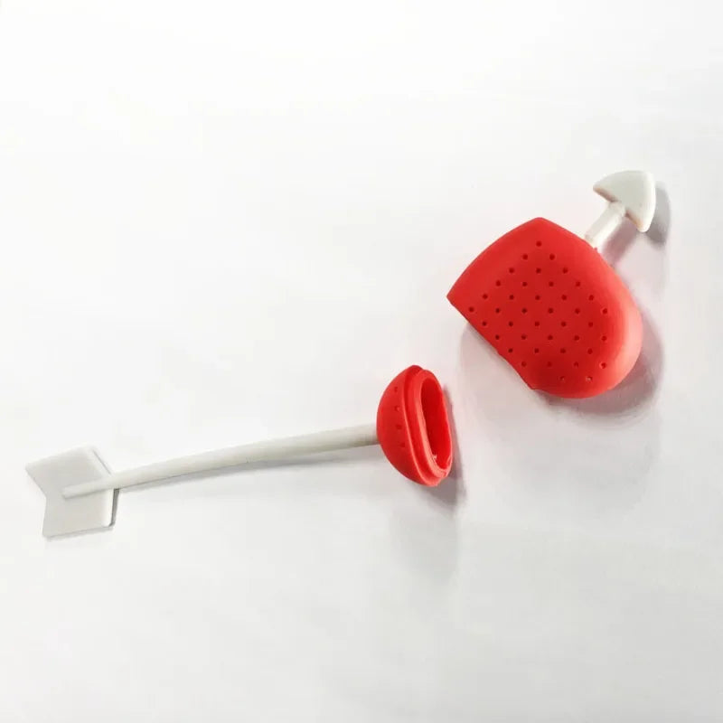 DecorBites™ مصفاة شاي على شكل قلب، إكسسوارات إبريق الشاي، بلاستيك غير سام صالح للطعام