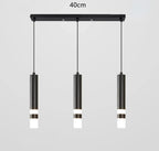 Modern Long Double Spotlight Pendant Light in Black/Gold