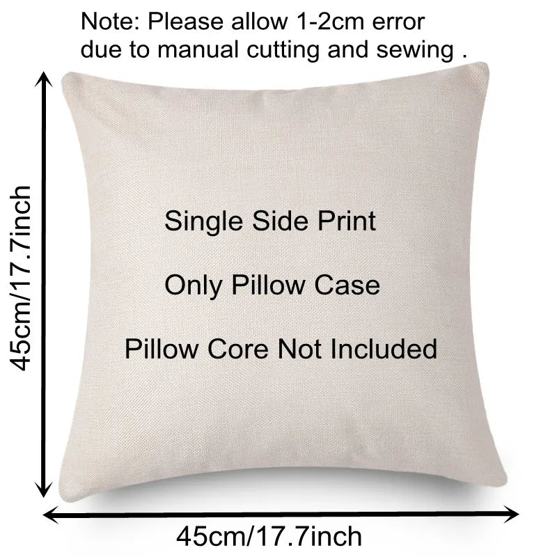 DecorBites™ Deer Grid Line Pillowcase 45x45cm Nordic Linen Cushion Cover for Modern Home