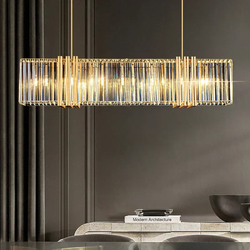 نجفة كريستال LED فاخرة E14 من DecorBites™: إضاءة أنيقة لغرفة الطعام