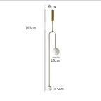 Nordic Glass Globe Pendant Light in Gold or Black