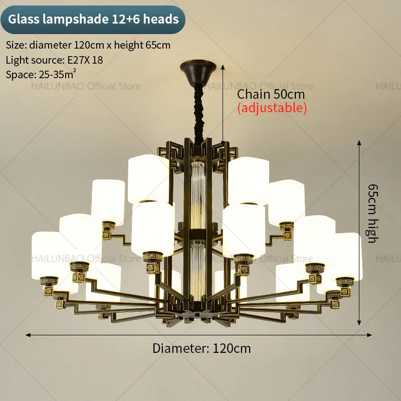 2024 New Duplex Villa Chandelier: DecorBites™ High Jump Floor Hollow Lamps Lighting