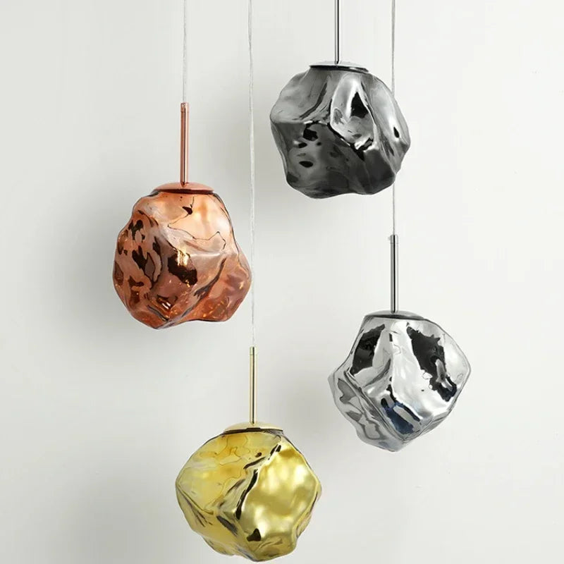 مصباح تعليق زجاجي DecorBites™ Ice للممرات وغرف الطعام والمعيشة وغرف النوم - مصباح معلق عصري