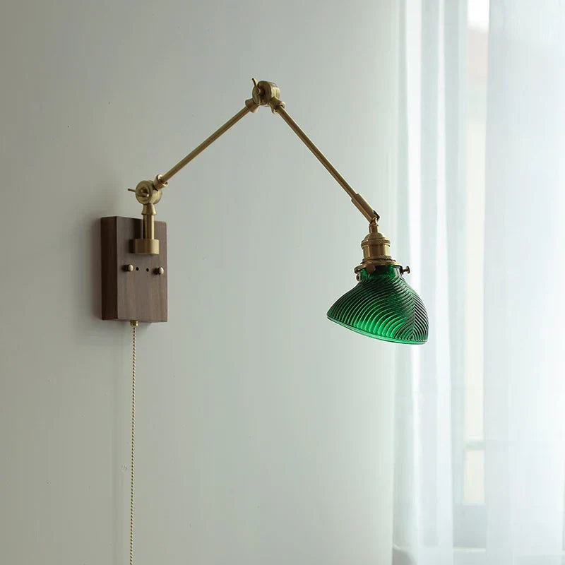 DecorBites™ Brass LED Wall Light Fixture Rotatable Glass Stair Lamp
