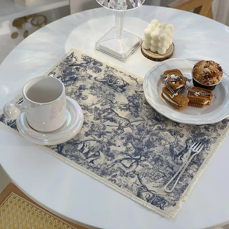 مفارش طاولة الطعام من الكتان القطني DecorBites™ - عازلة للماء والحرارة للمطبخ