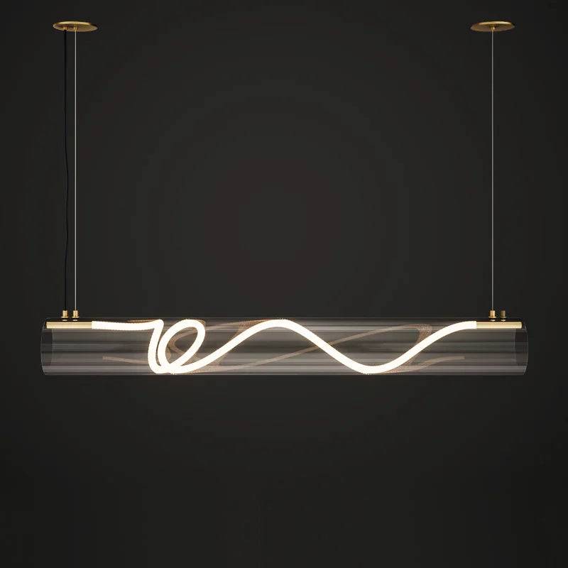 DecorBites™ مصابيح قلادة أنبوبية طويلة LED: إضاءة أنيقة للمنزل والمطعم والبار