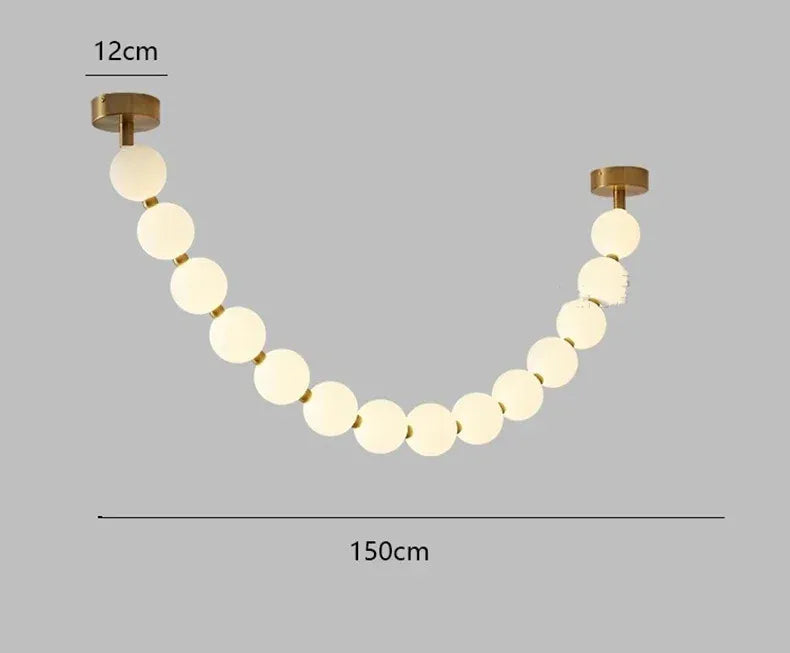 Nordic Beaded Alloy Pendant Light