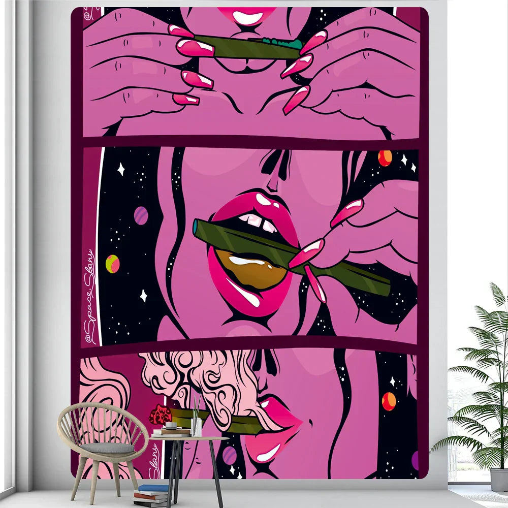 DecorBites™ Abstract Woman Tarot Card Tapestry Wall Hanging for Boho Room Decor