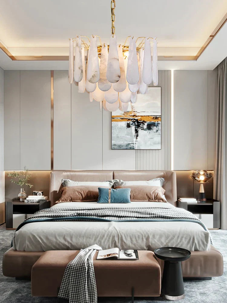 DecorBites™ Art Deco Marble Home Chandelier Lighting Dimmable LED 2025