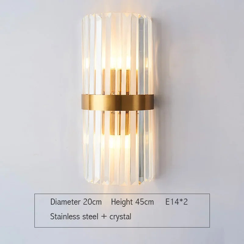 أضواء جدارية كريستالية ذهبية LED DecorBites™ لغرفة النوم وغرفة المعيشة وديكور المنزل