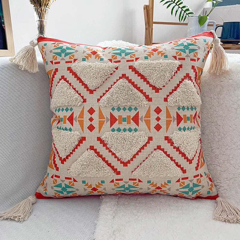 DecorBites™ Geometric Bohemian Pillow Case 45cmx45cm - Home Decor Couch Cushion Cover