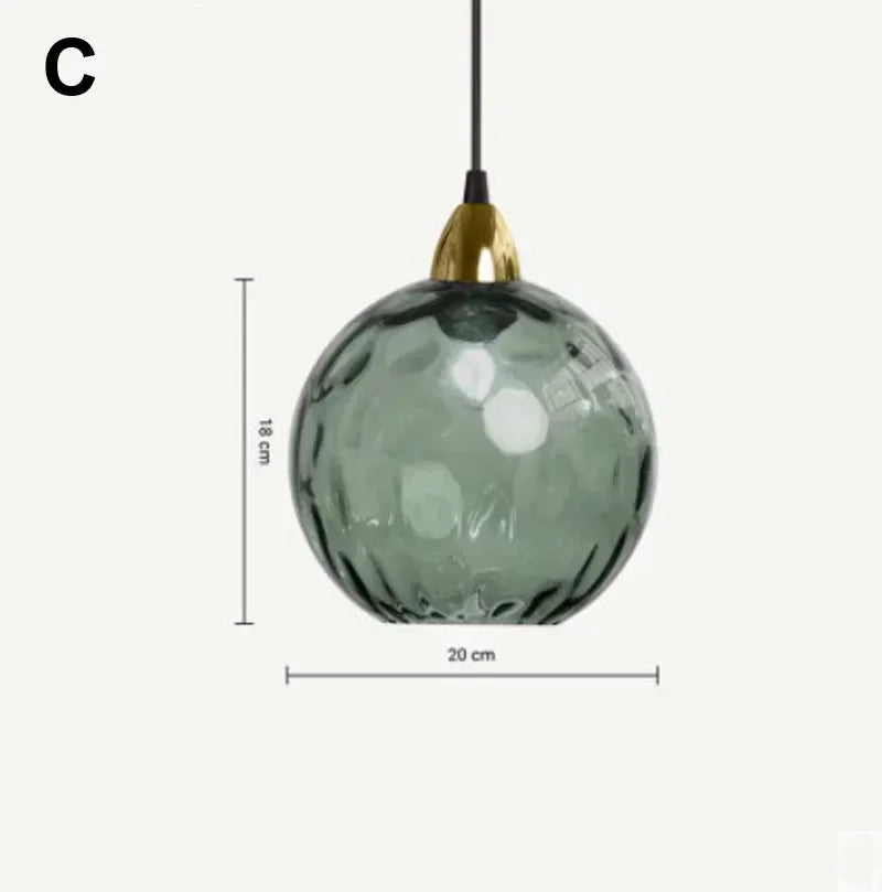 Modern Colorful Glass Pendant Light in Polished Chrome