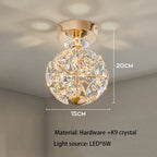 European K9 Crystal Mini Pendant Light in Polished Chrome