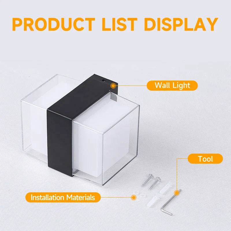 DécorBites™ Applique Murale LED pour la Maison et le Jardin, Luminaire d'Escalier Étanche