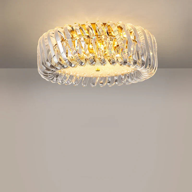 ثريا DecorBites™ الذهبية LED - صيحة جديدة لغرفة المعيشة لعام 2025