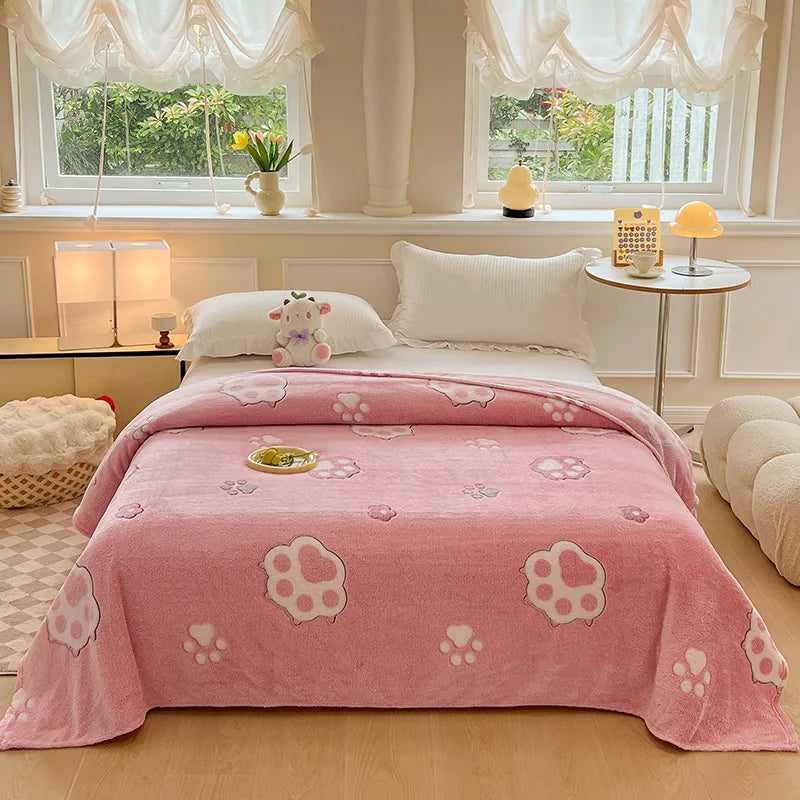 DecorBites™ Dinosaur Patterns Snowflake Velvet Blanket in Various Sizes for Home/Office