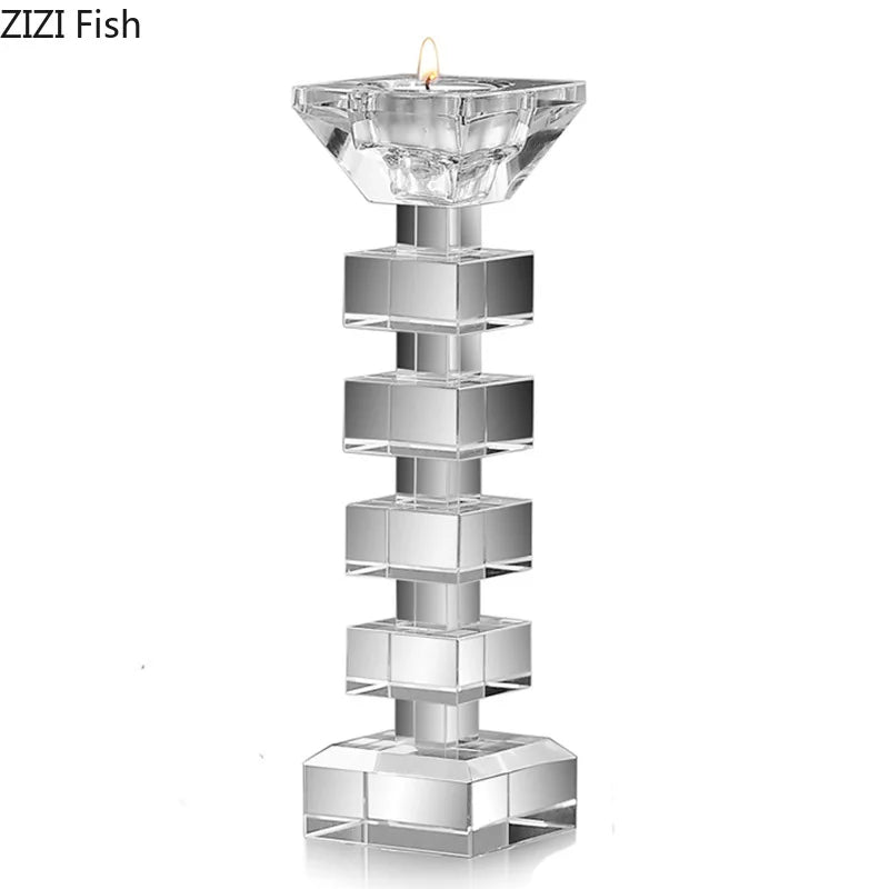DecorBites™ Crystal Candle Holder Desk Decoration Home Aroma Container